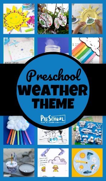 Preschoolers are fascinated by weather and all the changes it makes. And this exciting weather preschool theme is just what you need to teach a weather theme with pre-k, kindergarten, and first grade student including a variety of ideas for weather themed literacy, math, and weather crafts!