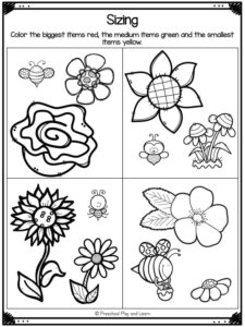 Worksheets big and small