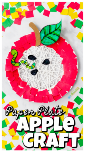 paper plate apple craft
