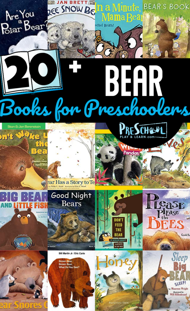 Cute and FUN-to-read bear books for children from preschoolers to elementary age kids! Impove early literacy with bear book suggestions!