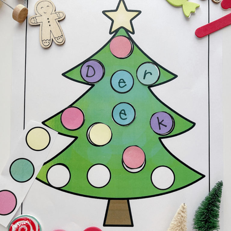 Christmas Name Craft and Activity for Preschoolers