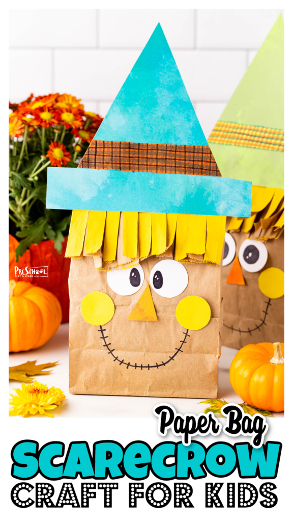 Bring a little autumn magic into your home with this adorable paper bag scarecrow craft! Perfect for preschoolers, this easy and delightful project is a fantastic way to celebrate the season or a farm-themed activity.